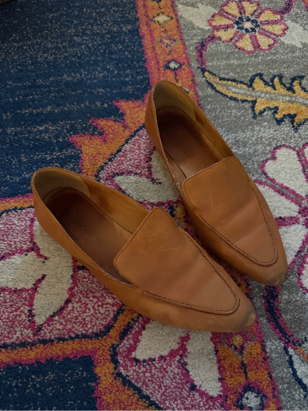 Madewell Frances Leather Skimmer Flat, 9 Womens